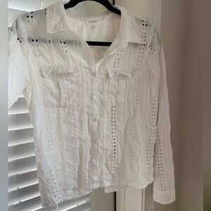 White Eyelet Women's Top